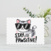 Restez Pawsitif ! Invitation adorable sur le thème (Debout devant)