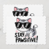 Restez Pawsitive ! Invitation adorable sur le thèm (Devant / Derrière)