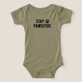 Restez Pawsitive Mignon Empreinte de Patte Vert Ol