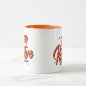 Restez positif - Mug de typographie rétro (Centre)