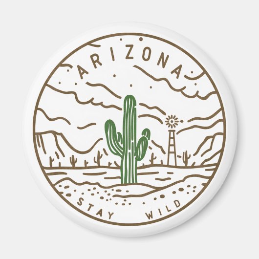 Restez sauvage Arizona Magnet (Devant)