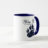 Restez sauvage Loup Paw Mug (Devant droit)