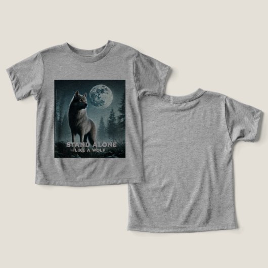 Restez seul comme un T-shirt Wolf (Design Recto & Verso)