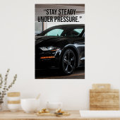 Restez stable sous pression Affiche de citation de (Cuisine)