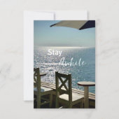 Restez un peu | Carte postale de bar de plage côti (Devant)