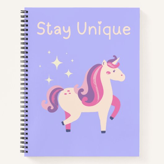 Restez unique Unicorn Spiral Carnet (Devant)