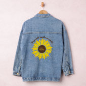 Restez Wild Sunflower Monogram Denim Jacket (Hangar)