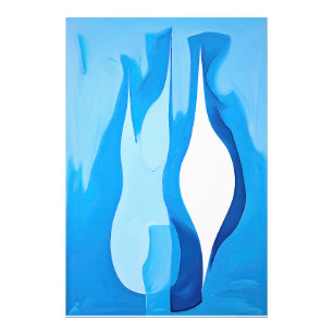Restful Cobalt Echo Abstract Foto Afdruk