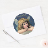  Resting Angel Round Stickers voor Personaliz (Envelop)