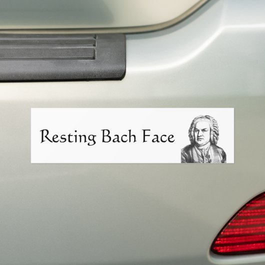 Resting Bach Face Classical Music Composer Bumpersticker (Op auto)