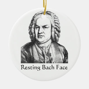 Resting Bach Face Classical Music Composer Keramisch Ornament
