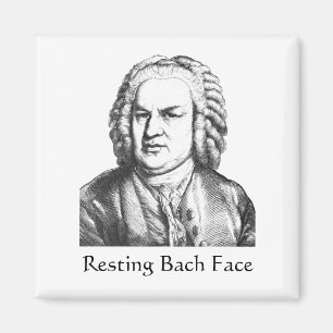 Resting Bach Face Classical Music Composer Magneet
