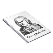 Resting Bach Face Classical Music Composer Notitieboek (Rechterzijde)