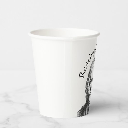 Resting Bach Face Classical Music Composer Papieren Bekers (Rechts)