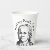 Resting Bach Face Classical Music Composer Papieren Bekers (Voorkant)