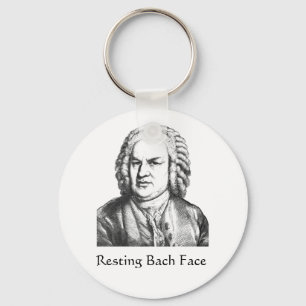 Resting Bach Face Classical Music Composer Sleutelhanger