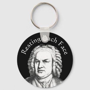 Resting Bach Face Classical Music Composer Sleutelhanger