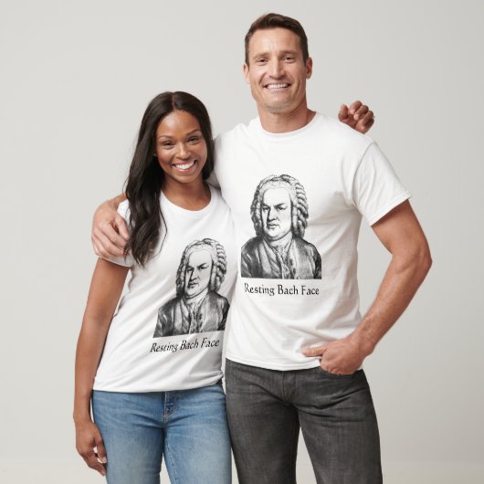 Resting Bach Face Classical Music Composer T-shirt (Unisex)