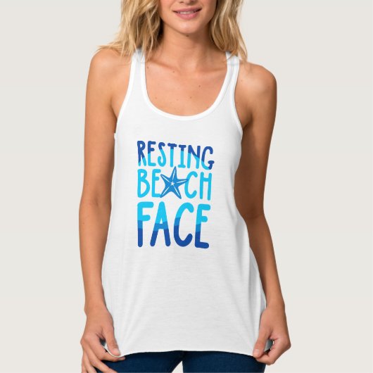 Resting Beach Face Tanktop (Voorkant)