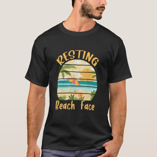 Resting Beach Faces Island Beach T-shirt (Voorkant)