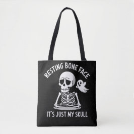 Resting Bone Face - Grappig Skeleton Expression De Draagtas