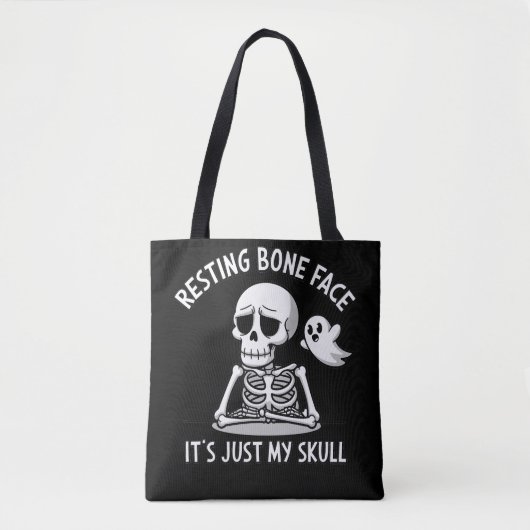 Resting Bone Face - Grappig Skeleton Expression De Draagtas (Voorkant)