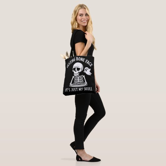 Resting Bone Face - Grappig Skeleton Expression De Draagtas (Op model)