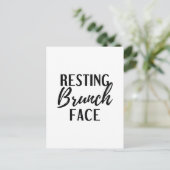 Resting Brunch Face Briefkaart (Staand voorkant)