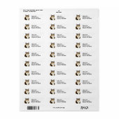 Resting Calico Cat Label (Full Sheet)