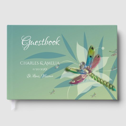 Resting Dragonfly Weduwdag Guestbook Gastenboek (Voorkant)