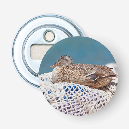Resting Duck Button Flesopener (Voorkant)
