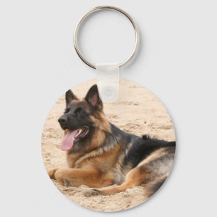 Resting German Shepherd Dog Sleutelhanger