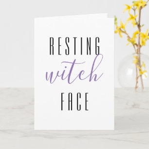 Resting hech Face Funny Halloween Greeting  Kaart