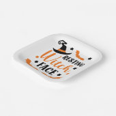 Resting heks Face Halloween Papieren Bordje (Gebogen)