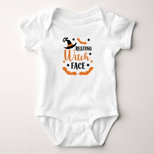 Resting heks Face Halloween Romper (Voorkant)