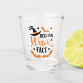 Resting heks Face Halloween Shot Glas (Voorkant)
