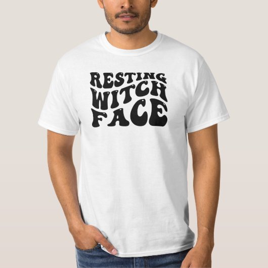 Resting heks Face-Halloween-Spooky-Scary-Funny T-shirt (Voorkant)