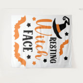 Resting heks Face Halloween Wandkleed (Voorkant (horizontaal))