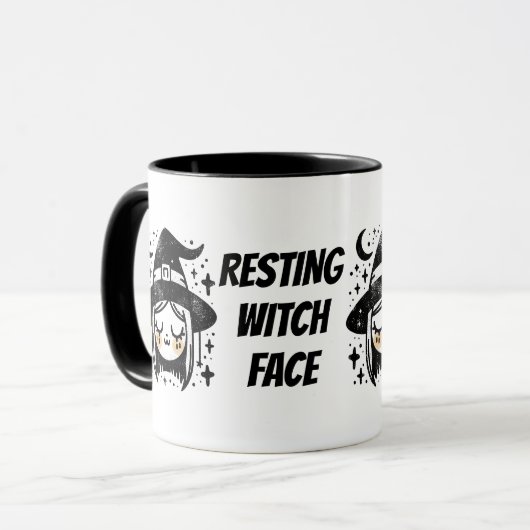 Resting heks Face Mok (Voorkant links)