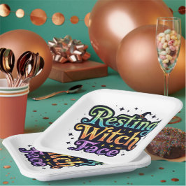 Resting heks Face Papieren Bordje