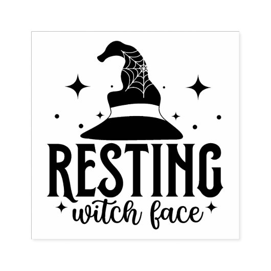Resting heks Face Rubberstempel (Afrduk)