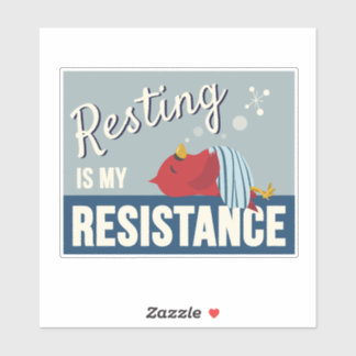 Resting is My Resistance Compact Rectangle Sticker