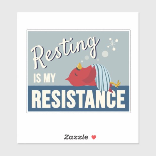 Resting is My Resistance Compact Rectangle Sticker (Vel)