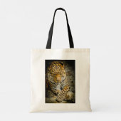 Resting Leopard Canvas tas (Achterkant)