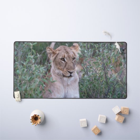 Resting Lioness in African Wilderness Bureaumat (Kindertafel)
