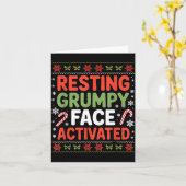 Resting Mpy Face Activated Funny Xmas Quote  Kaart (Gele Bloem)