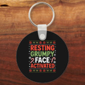 Resting Mpy Face Activated Funny Xmas Quote  Sleutelhanger (Voorkant)