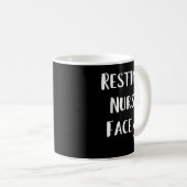 Resting Nurse Face Funny RN Gift Kerstmis Koffiemok (Voorkant rechts)