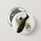 Resting Peacocks Ronde Button 5,7 Cm (Voorkant /achterkant)