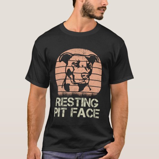 Resting Pit Face Dog  T-shirt (Voorkant)